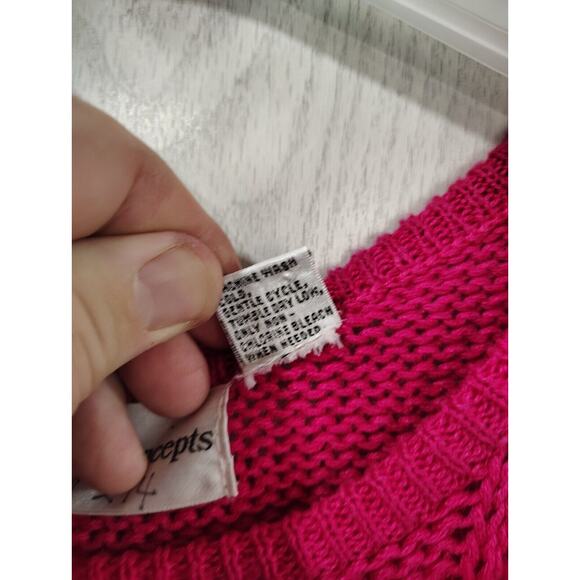 Vintage Country Concepts Cable Knit Sweater Vest Pink Korea Size L - Picture 4 of 6